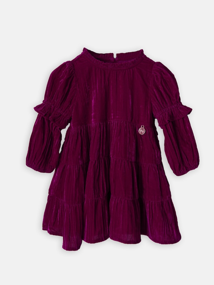 Angel & Rocket Maroon Dress - Image 1 of 4