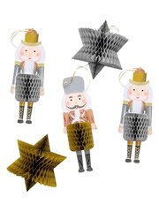 Party Pieces Metallic Nutcracker Christmas Decorations Set - Image 4 of 4