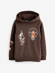 Patin Marron chocolat - Sweat à capuche imprimé (3-16 ans) - Image 1 of 2