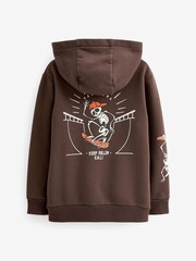 Patin Marron chocolat - Sweat à capuche imprimé (3-16 ans) - Image 2 of 2