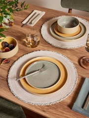 Set of 4 Natural Fringe Placemats - Image 3 of 4