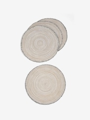 Set of 4 Natural Fringe Placemats - Image 4 of 4