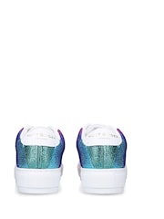 Kurt Geiger London Pink Laney Stripe Crystal Trainers - Image 2 of 5