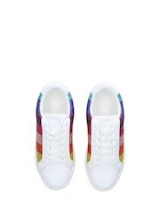 Kurt Geiger London Pink Laney Stripe Crystal Trainers - Image 4 of 5