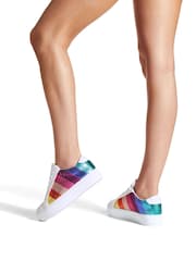 Kurt Geiger London Pink Laney Stripe Crystal Trainers - Image 5 of 5