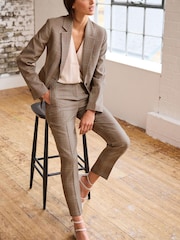 Natural Check Tailored Slim Trousers - Image 2 of 7
