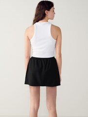 Schwarz - Plissierter Tailored-Minirock - Bild 4 von 6