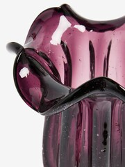 Purple Fluted Glass Vase - Image 3 of 3