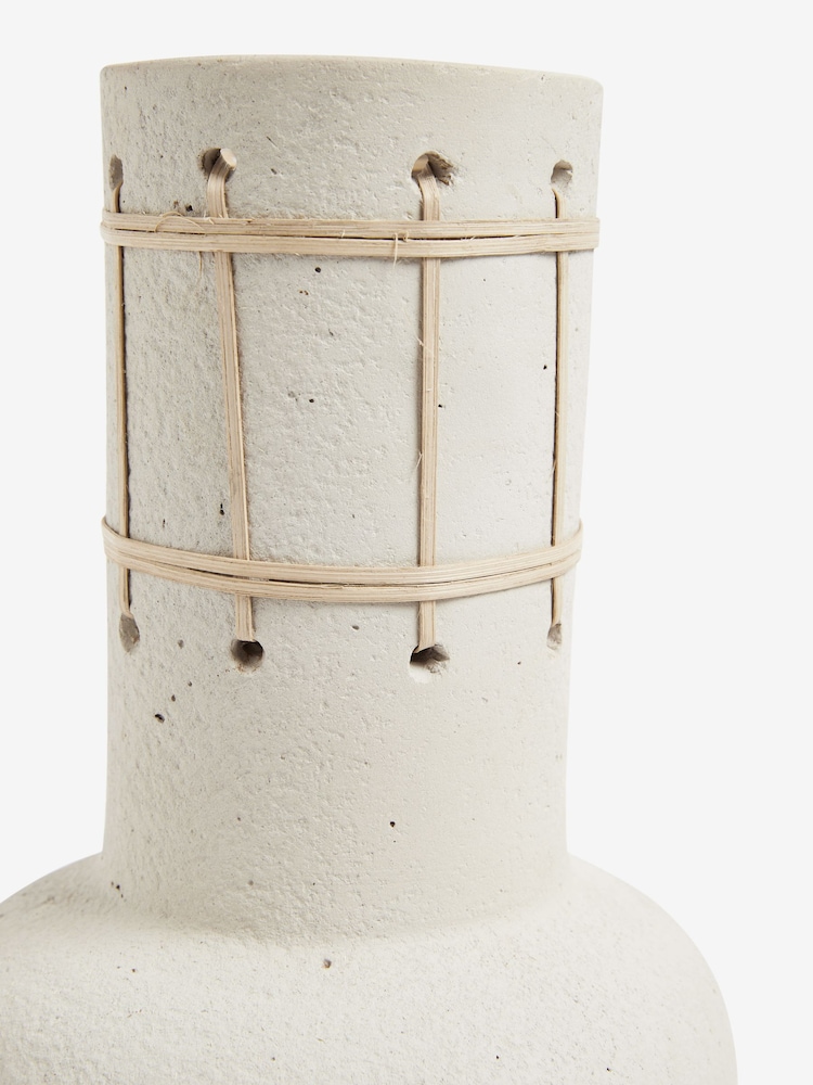 Natural Scandi Weave Detail Vase - Image 2 of 4