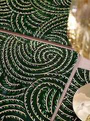 Green Patterned Glass Placemats and Coasters Set of 2 Placemats - Image 2 of 2