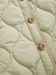 Green Shower Resistant Short Quilted Coat (3-16yrs) - Image 3 of 11