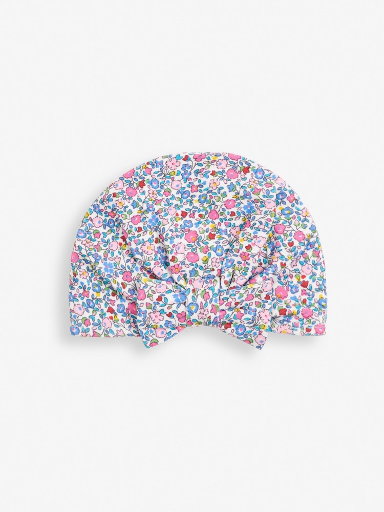 JoJo Maman Bébé Pink Ditsy Ladybird Floral Print Turban - Image 3 of 3