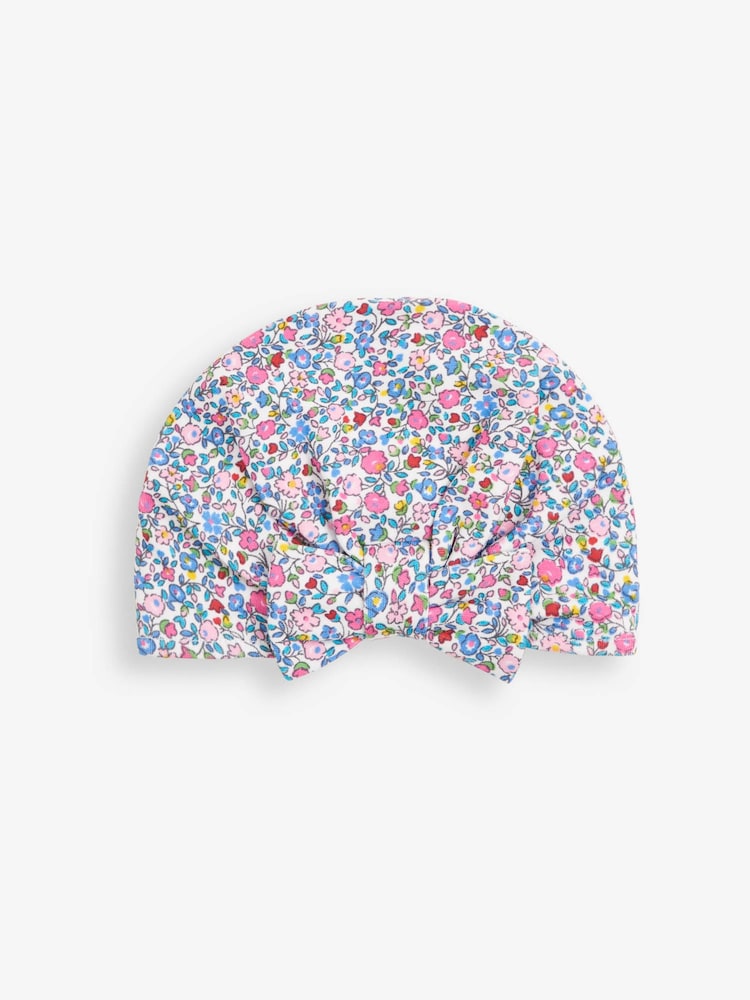 JoJo Maman Bébé Pink Ditsy Ladybird Floral Print Turban - Image 4 of 4 JoJo Maman Bébé Pink Ditsy Ladybird Floral Print Turban - Image 4 of 4