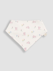 JoJo Maman Bébé Pink Bunny 3-Pack Cotton Baby Dribble Bibs - Image 3 of 4