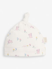 Conejito color crema - Gorro de algodón con estampado para bebé de Jojo Maman Bébé - Imagen 1 de 2