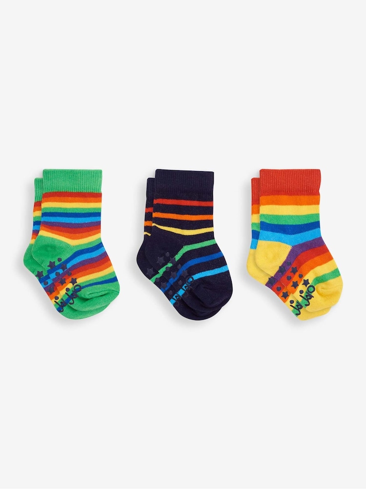 JoJo Maman Bébé 3-Pack Regenbogen Socken​​​​​​​ - Bild 1 von 1