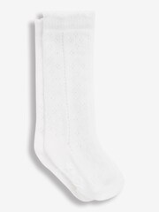 Pack de 2 pares de calcetines largos de pointelle de JoJo Maman Bébé - Imagen 2 de 2