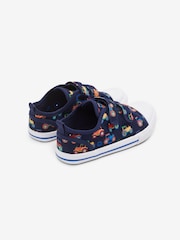 JoJo Maman Bébé Navy Boys' Kids' Tractor Canvas Pumps - Image 2 of 6