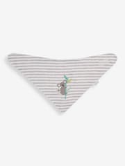 JoJo Maman Bébé Grey Koala Cotton Baby Dribble Bibs 3 Pack - Image 2 of 4