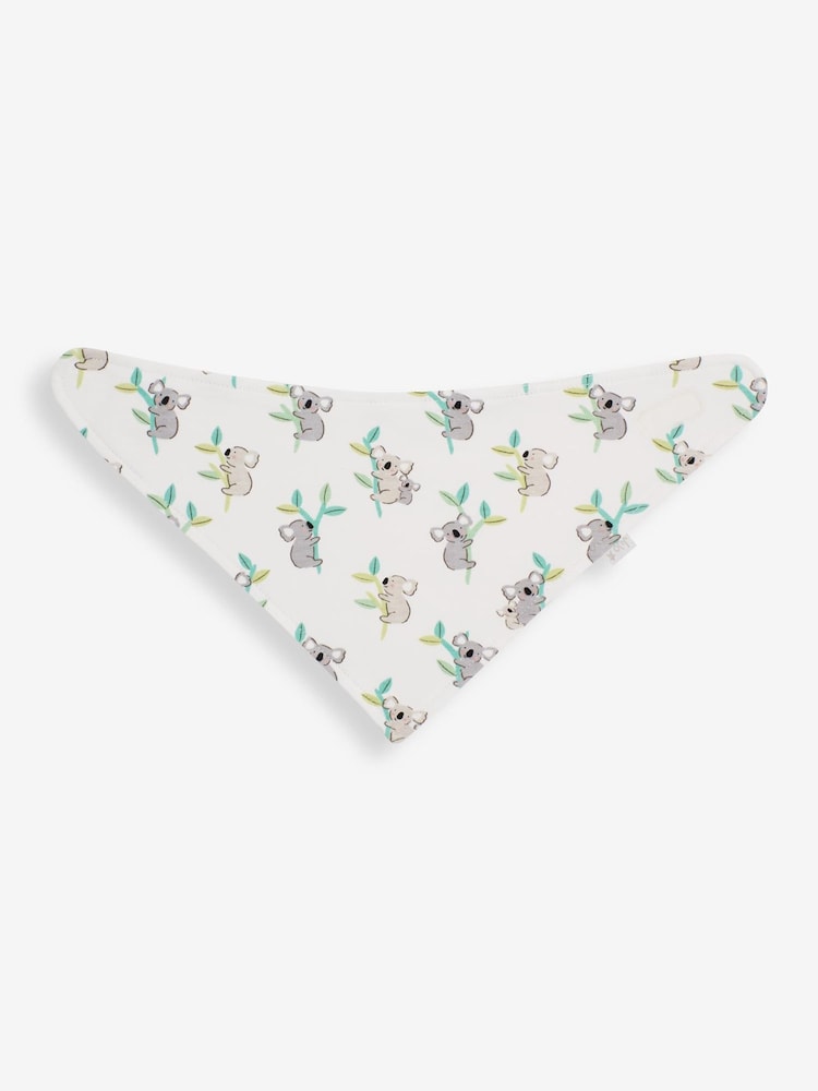 JoJo Maman Bébé Grey Koala Cotton Baby Dribble Bibs 3 Pack - Image 3 of 4