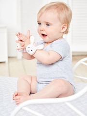 JoJo Maman Bébé Bunny Wrist Soft Rattles - Image 1 of 3