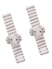 JoJo Maman Bébé Elephant Wrist Soft Rattles - Image 1 of 3
