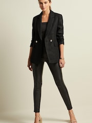 Black Bouclé Fitted Jacket - Image 2 of 4