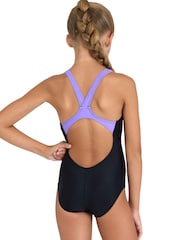 Arena Girls Parrot V-Back Black Swimsuit - Obraz 2 z 9