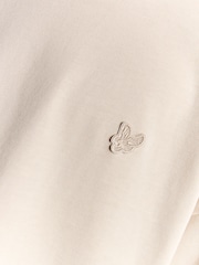 Lyle & Scott Cream Heavy Weight Relaxed T-Shirt - Image 5 of 5