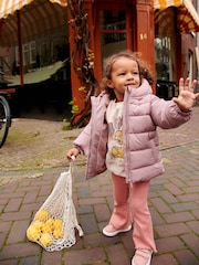 Pink Shower Resistant Fleece Lined Hooded Padded Coat (3mths-7yrs) - Image 1 of 10