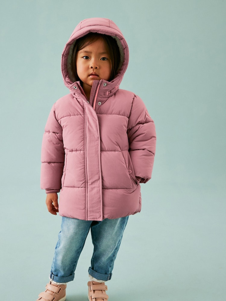 Pink Shower Resistant Padded Coat (3mths-7yrs) - Image 2 of 10 Pink Shower Resistant Padded Coat (3mths-7yrs) - Image 2 of 10