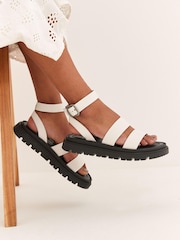 Weiß - Forever Comfort® Sandalen mit Knöchelriemen - Bild 1 von 8