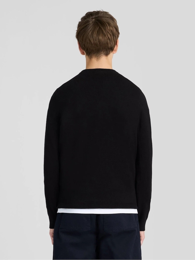 Lyle & Scott Black Crew Neck Knitted Boys Jumper - Image 2 of 5 Lyle & Scott Black Crew Neck Knitted Boys Jumper - Image 2 of 5