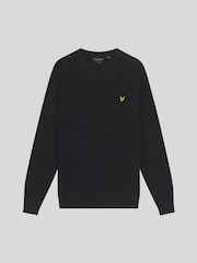 Lyle & Scott Black Crew Neck Knitted Boys Jumper - Image 4 of 5