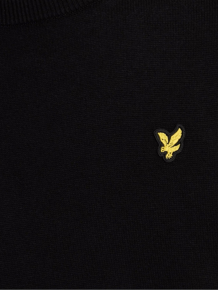 Lyle & Scott Black Crew Neck Knitted Boys Jumper - Image 5 of 5 Lyle & Scott Black Crew Neck Knitted Boys Jumper - Image 5 of 5