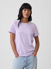 Gap Purple Favourite Crew Neck Short Sleeve T-Shirt - Image 1 of 5