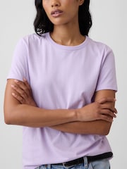 Gap Purple Favourite Crew Neck Short Sleeve T-Shirt - Image 4 of 5