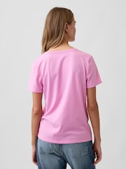 Gap Pink Favourite V-Neck Short Sleeve Short Sleeve T-Shirt - Image 2 of 5