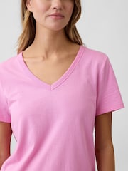 Gap Pink Favourite V-Neck Short Sleeve Short Sleeve T-Shirt - Image 4 of 5