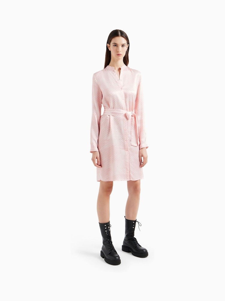 Armani Exchange Pink Shirt Dress - Image 1 of 7