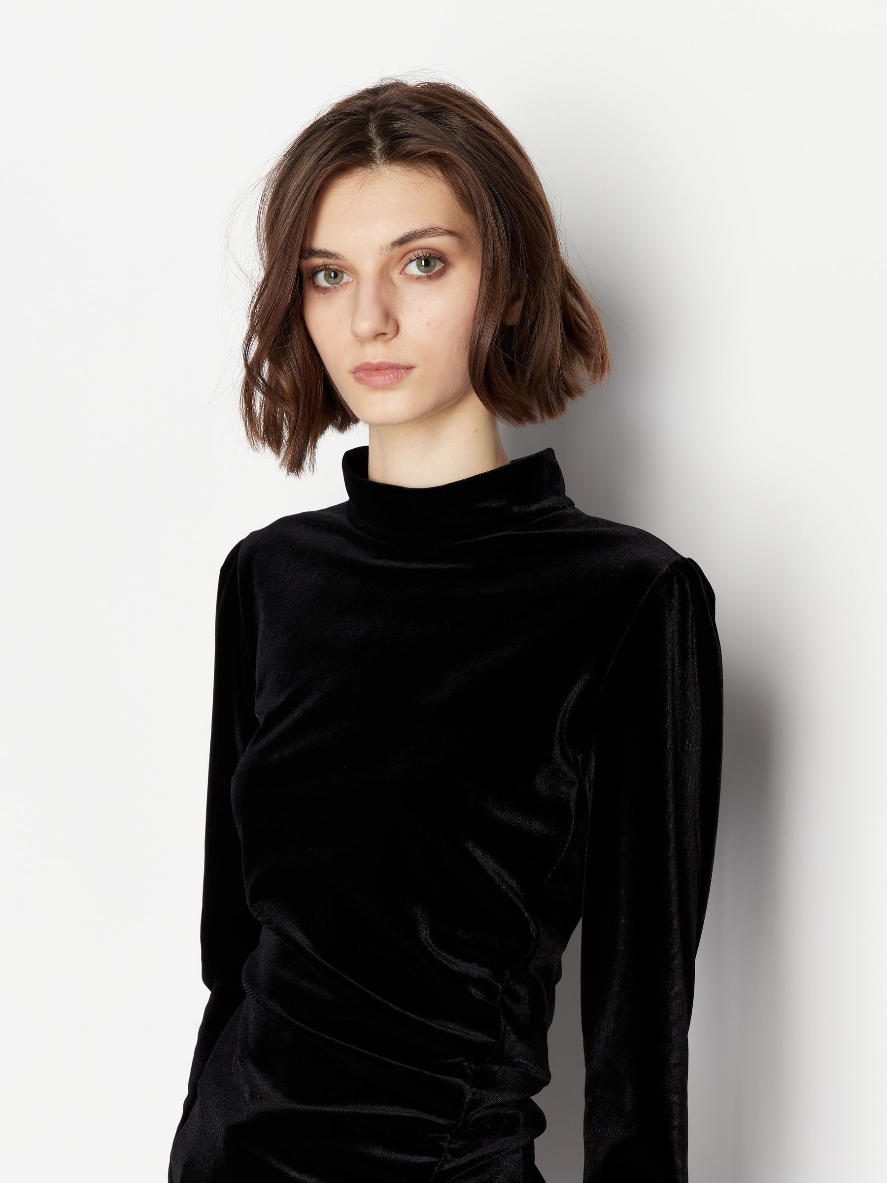 Buy Armani Exchange Black Velvet Dress from Next Luxembourg