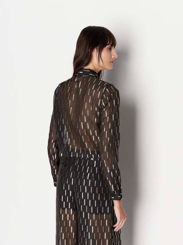 Armani Exchange Fleck Black Shirt - Image 2 of 6