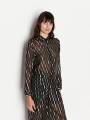 Armani Exchange Fleck Black Shirt - Image 3 of 6