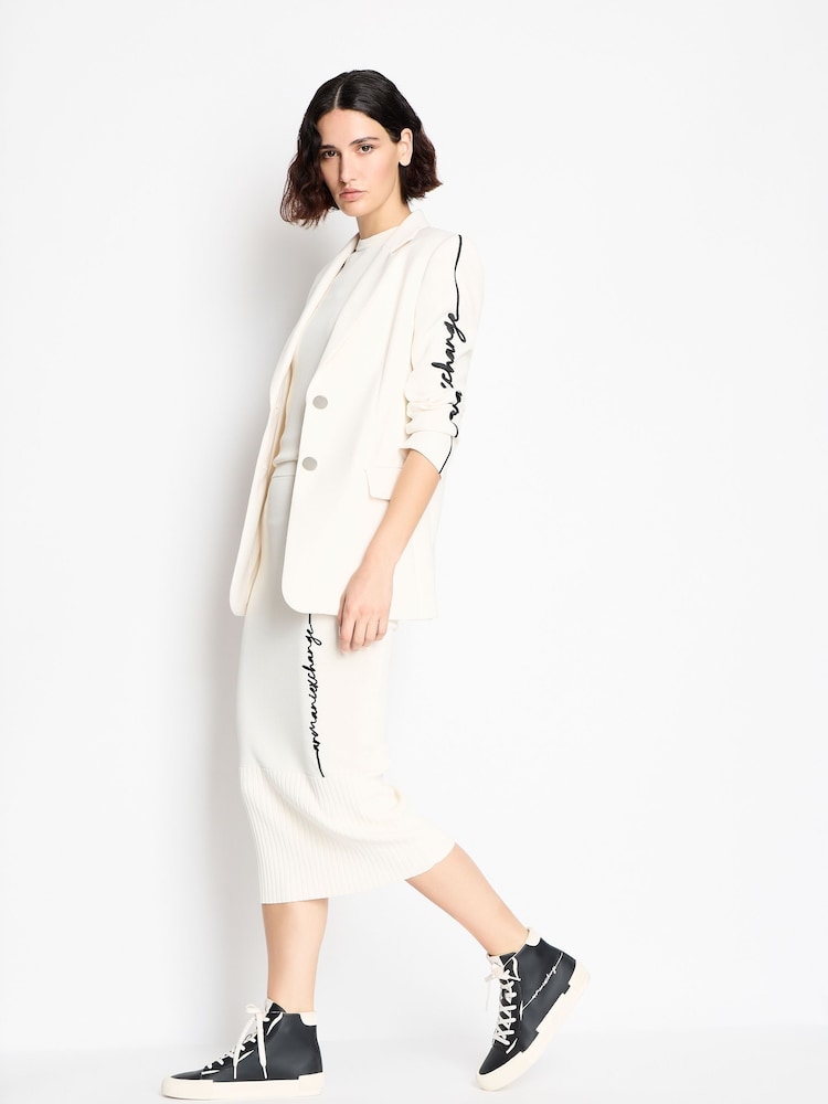 Armani Exchange Cream Knitted Vest - Image 1 of 6