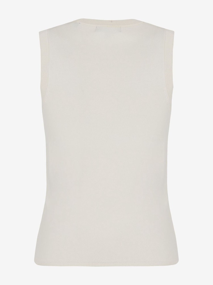 Armani Exchange Cream Knitted Vest - Image 6 of 6