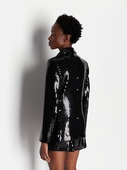 Armani Exchange Sequin Black Blazer - Image 2 of 6