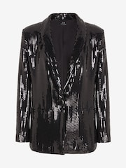 Armani Exchange Sequin Black Blazer - Image 5 of 6