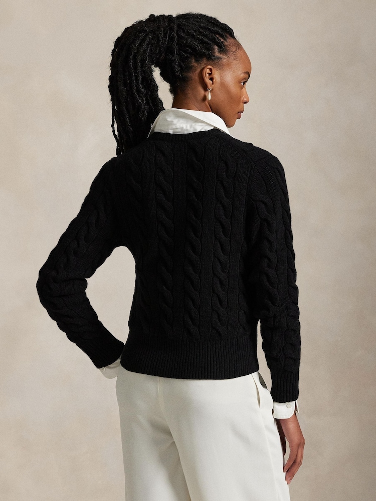 Polo Ralph Lauren Black Knit Sweater Cardigan - Image 2 of 9