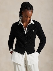Polo Ralph Lauren Black Knit Sweater Cardigan - Image 6 of 9