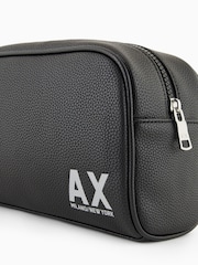 Armani Exchange 100% Cotton Logo Black Washbag - Image 2 of 6